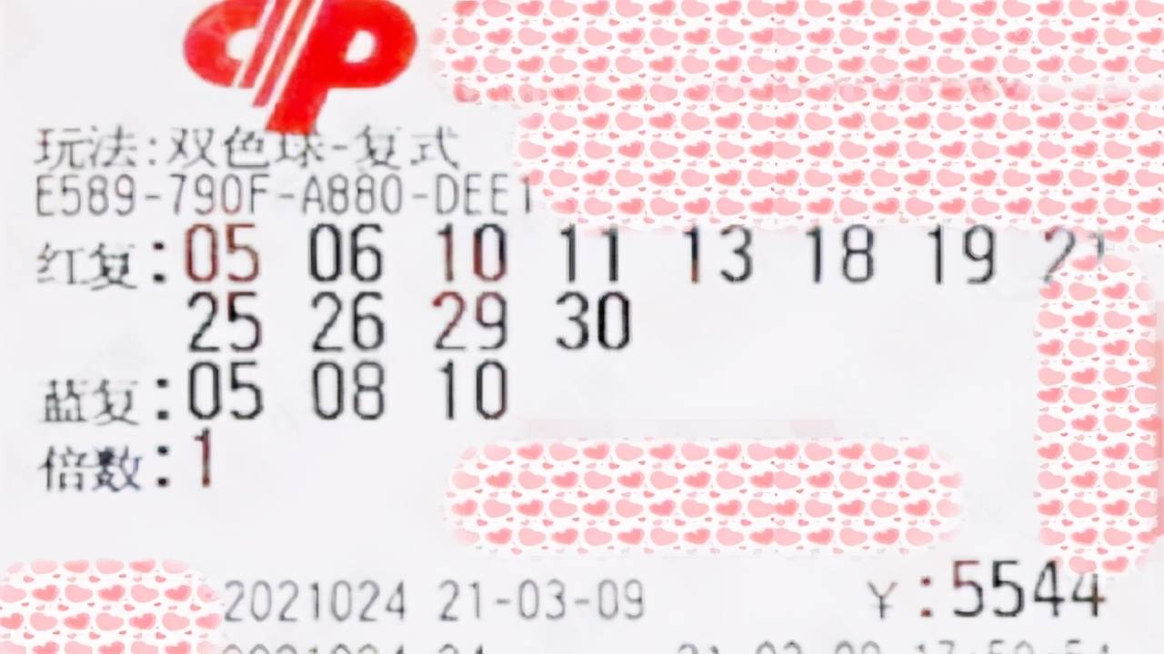 双色球2021104期晒票